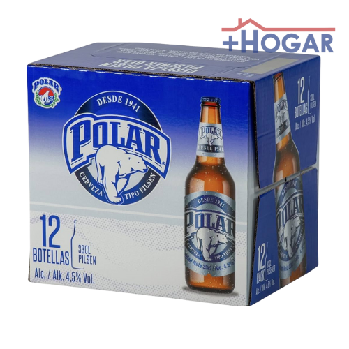 18437018219701  CERVEZA POLAR 4.5%VOL PACK12X33CL