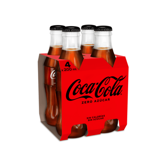 COCA COLA ZERO PACK 4*20CL BOTELLAS CRISTAL