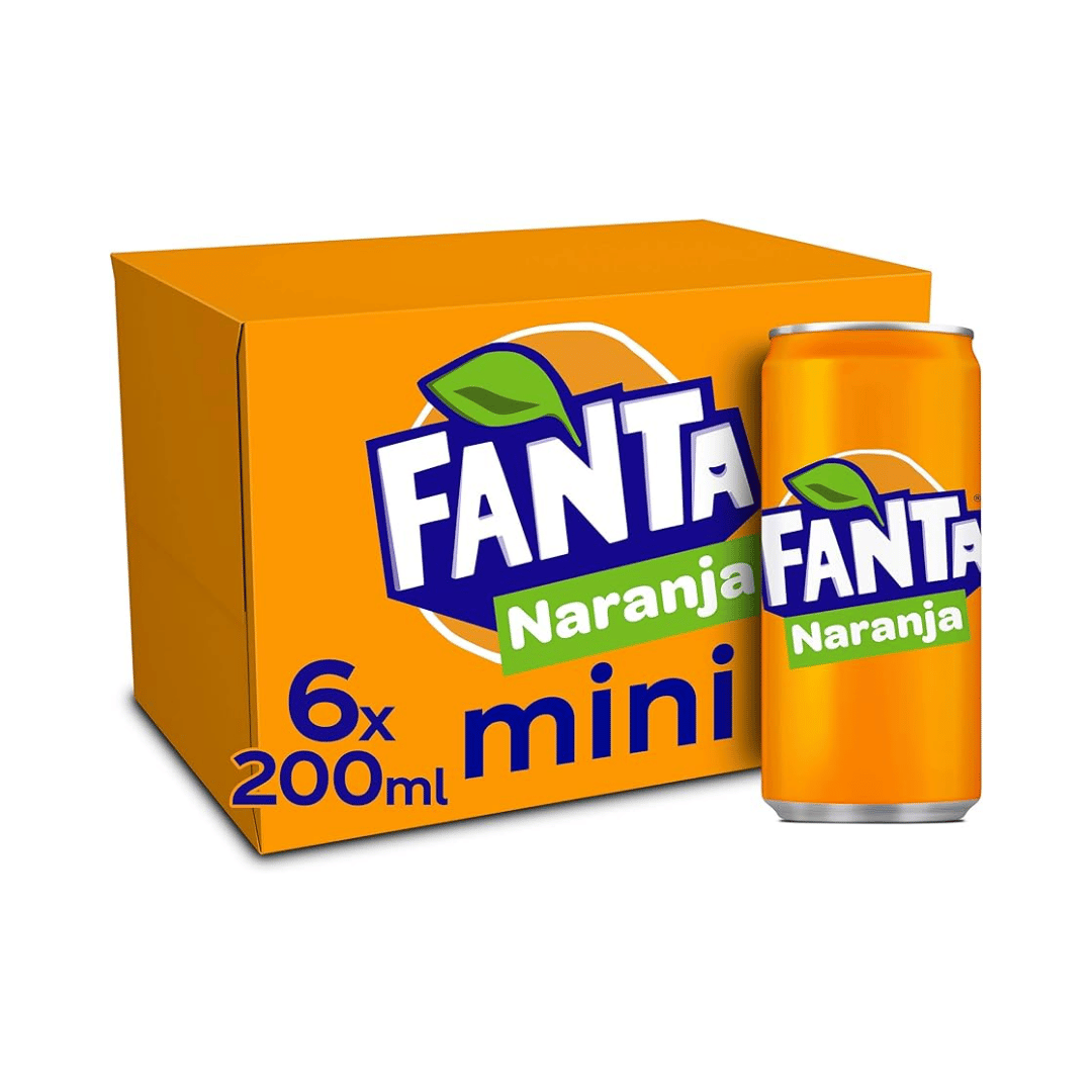 PACK 6 FANTA NARANJA 200ML