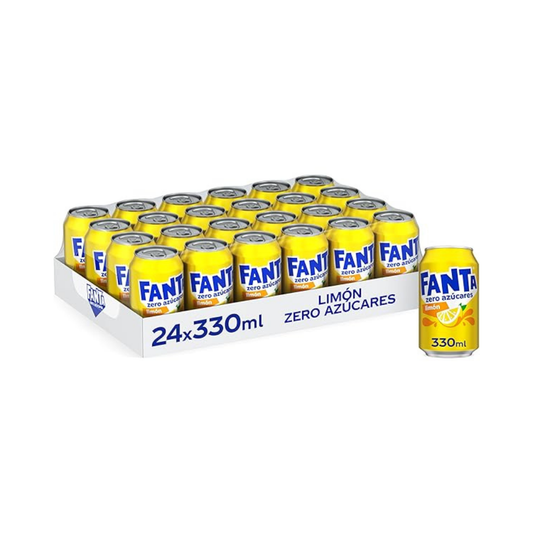 PACK DE  FANTA LIMON ZERO LATA 24UNIDADES