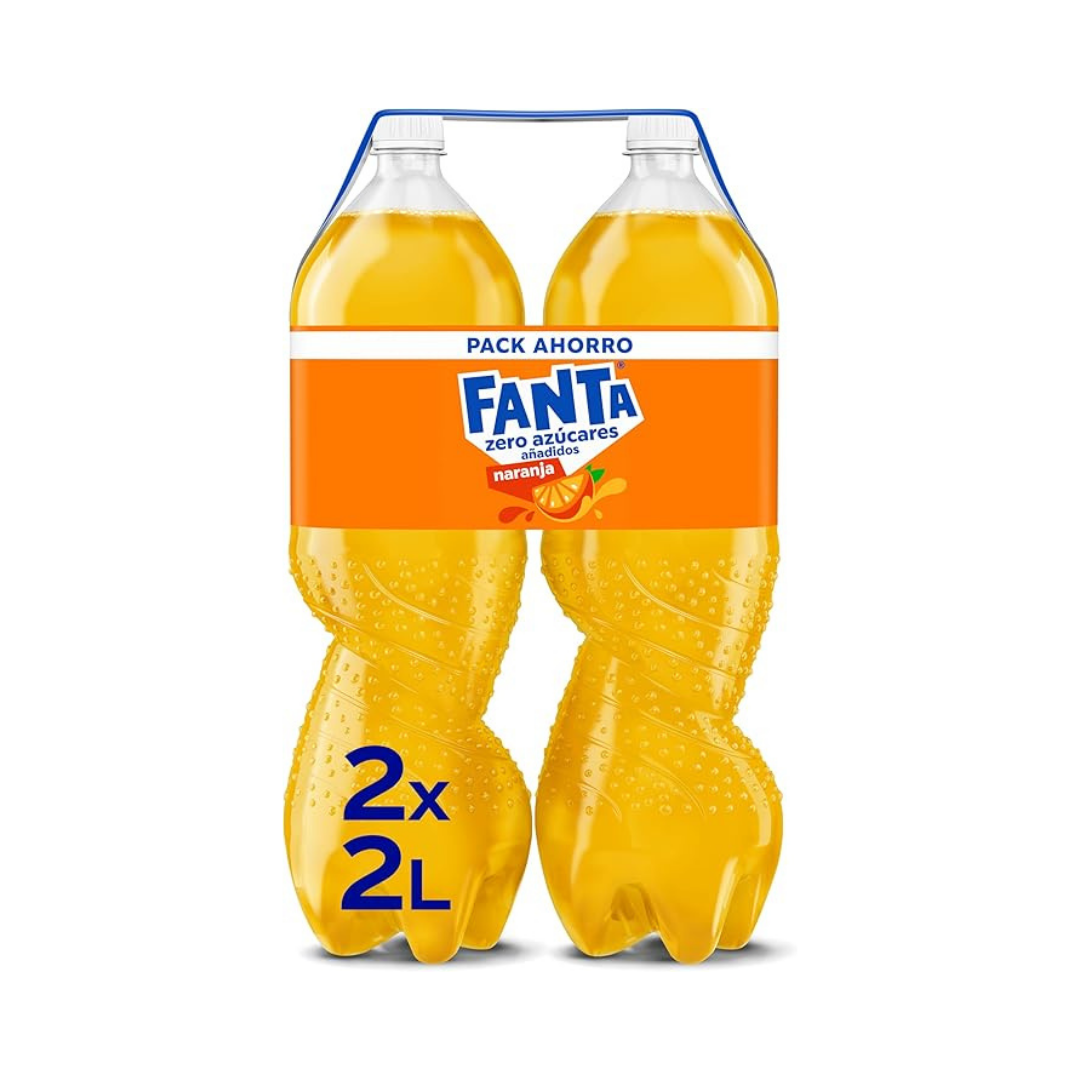 PACK DE FANTA NARANJA 2L ZERO AZUCAR