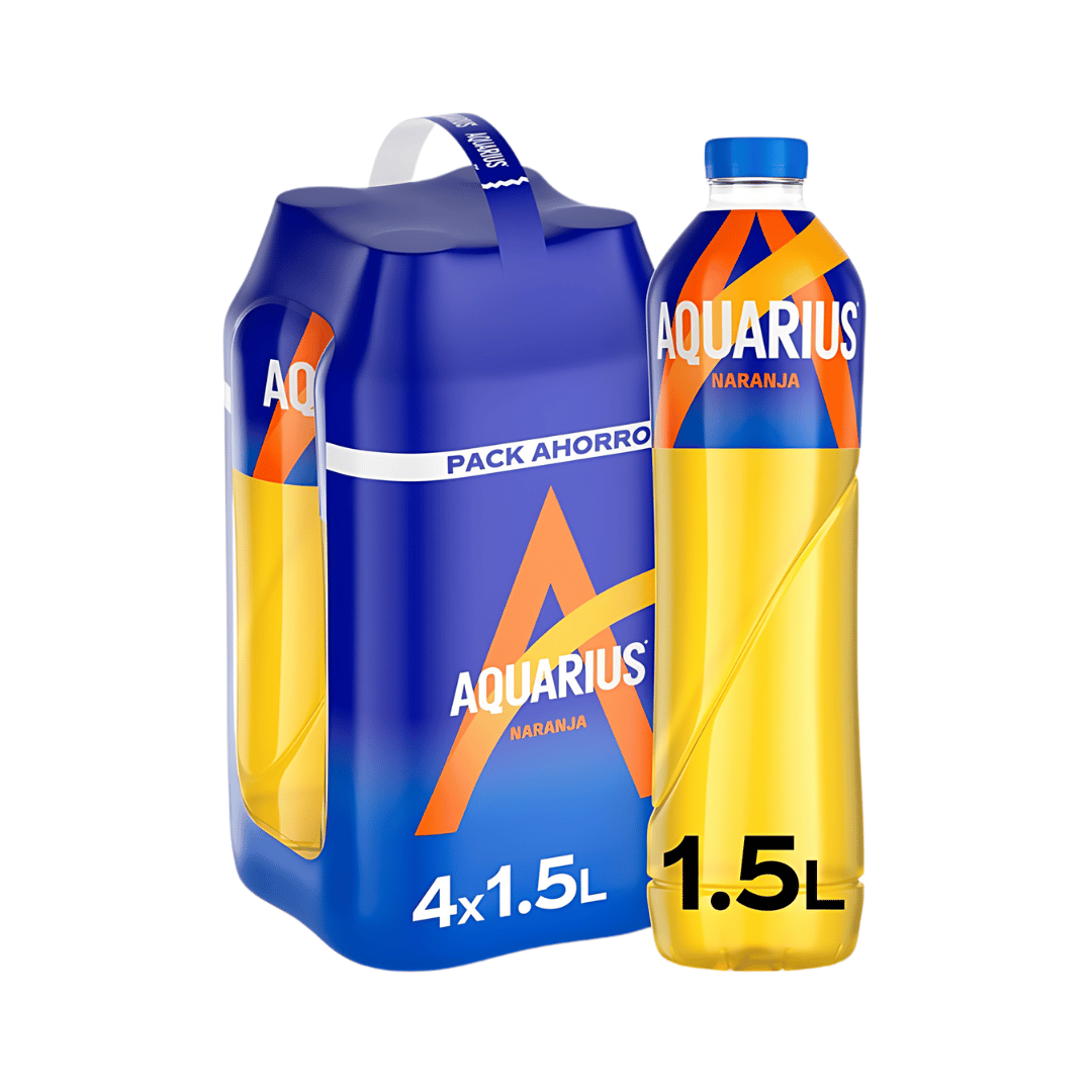 AQUARIUS NARANJA PACK4 X 1 5L