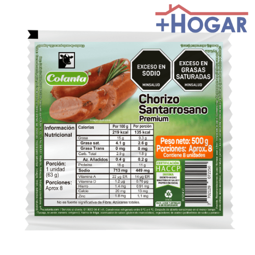 764451223240  CHORIZO SANTORROSANO 500GRS.