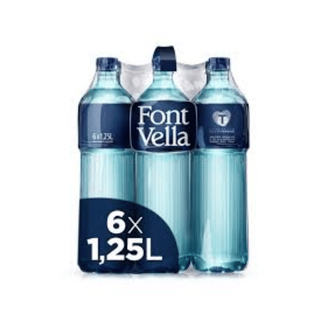 PACK DE 6 AGUA FONT VELLA 1.25L