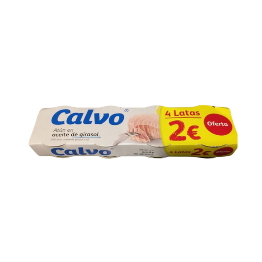 CALVO ATUN EN ACEITE GIRASOL 4X2€