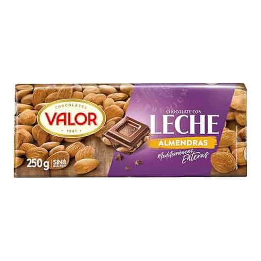 CHOCO.VALOR PURO ALM.C/LECHE 250G