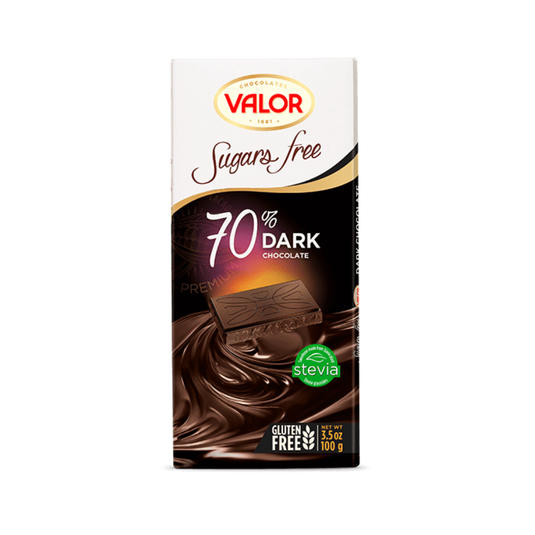 CHOCO.VALOR NEGRO 70% S/AZUC. 125G