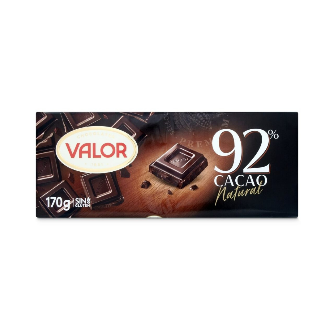 CHOCOLATE NEGRO 92% 170G VALOR