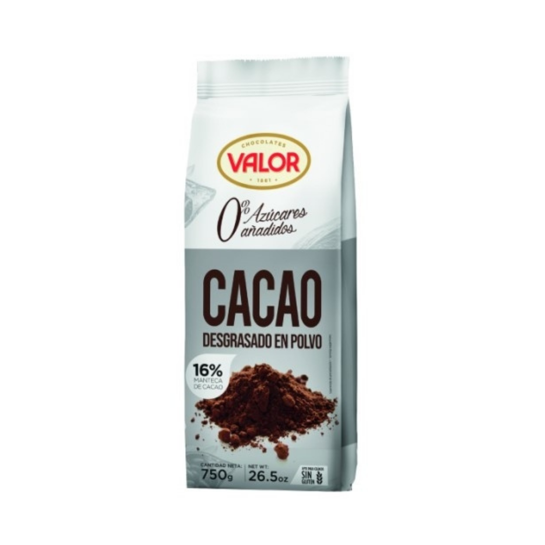 CACAO VALOR POLVO PURO 16% 750G