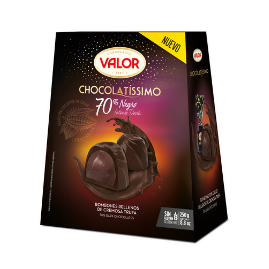 BOMBONES CHOCOLATISSIMO NEGRO 70% 250G