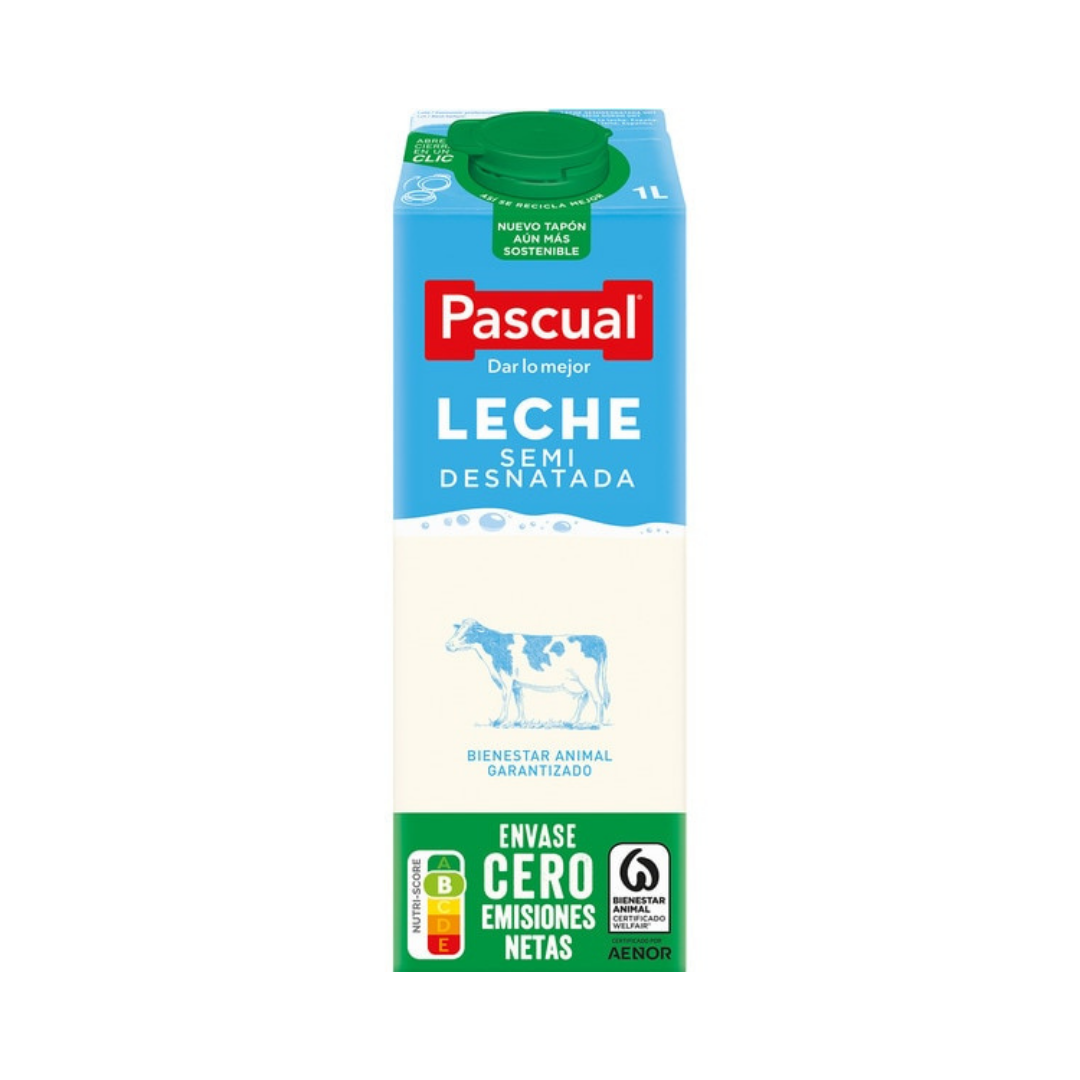 LECHE PASCUAL SEMI 1L