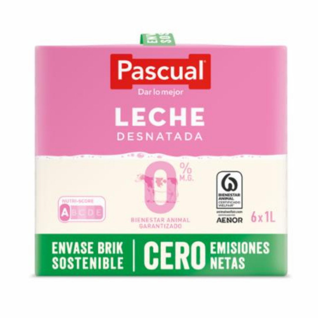 LECHE PASCUAL DESNAT.1L PACK DE 6