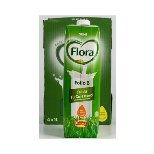 LECHE FLORA 1L PACK DE 4