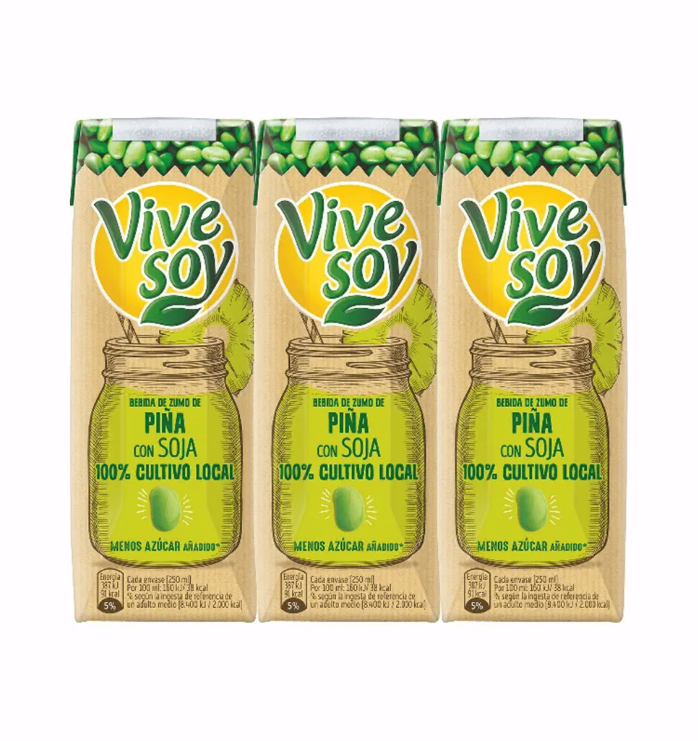 VIVESOY PIÑA& SOJA PACK 3X250ML