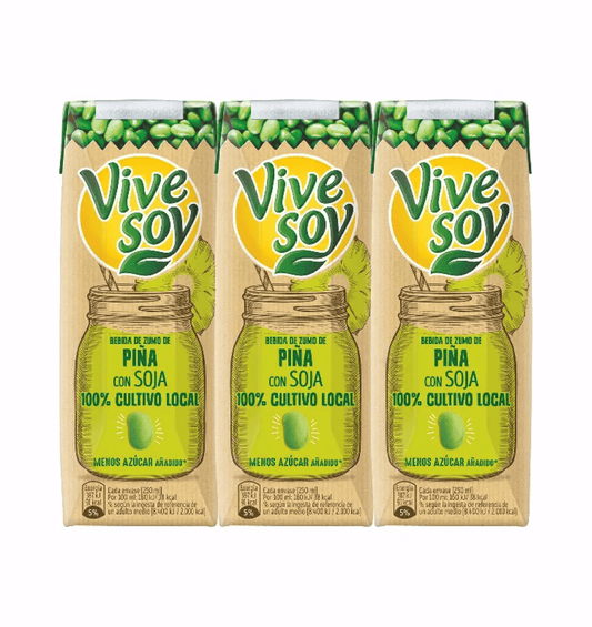 VIVESOY PIÑA& SOJA PACK 3X250ML