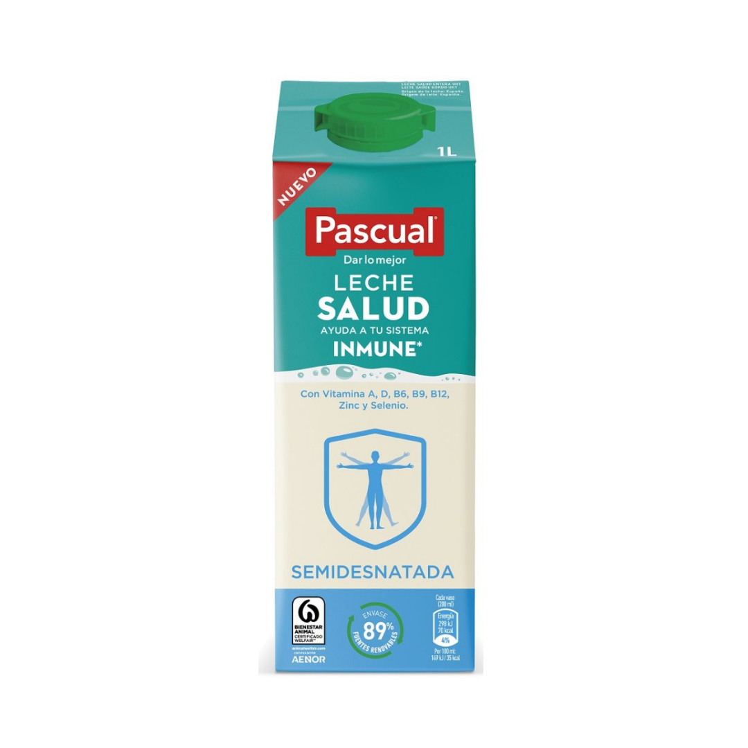 LECHE SALUD INMUNE SEMIDESNATADA 1L