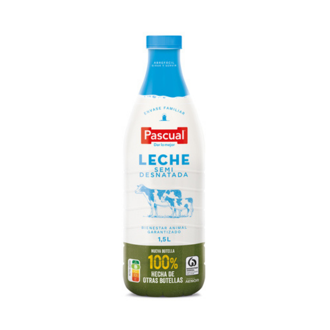 LECHE PASCUAL SEMIDESNATADA 1.5L