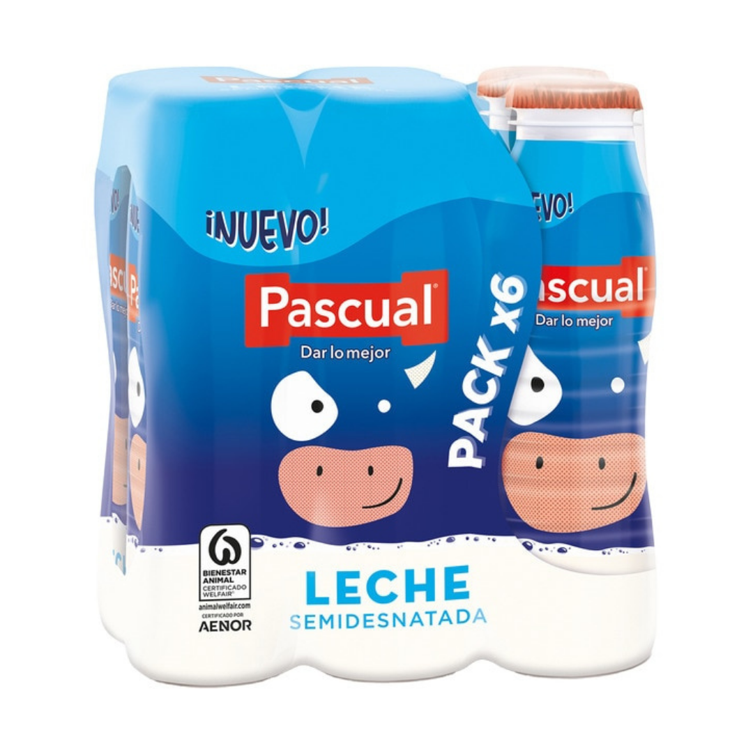 LECHE PACUAL SEMI. BOT 188ML R6