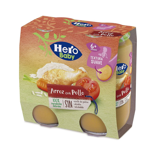 TARRINA HERO ARROZ CON POLLO 2X235G