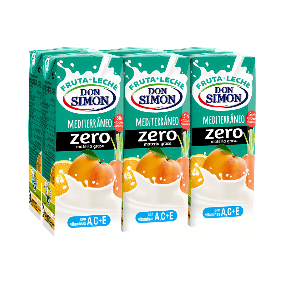 BEB.LECHE DON SIMON MEDITERRANEA ZERO PACK 6X200ML