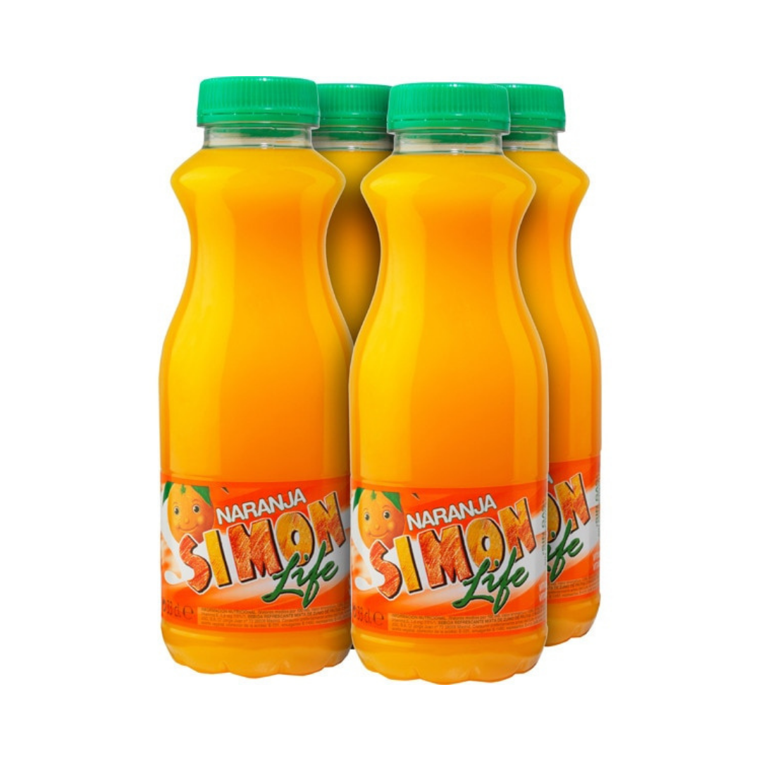 SIMON LIFE NARANJA PET 4X330ML