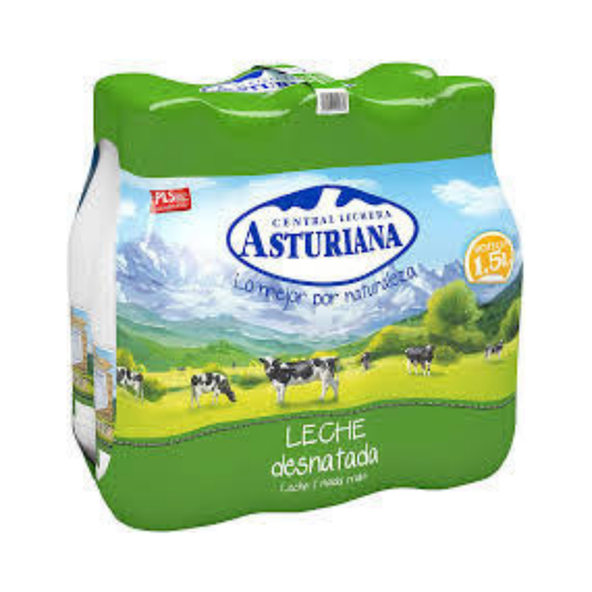 LECHE ASTURIANA DESNAT.1 5L PACK DE 6