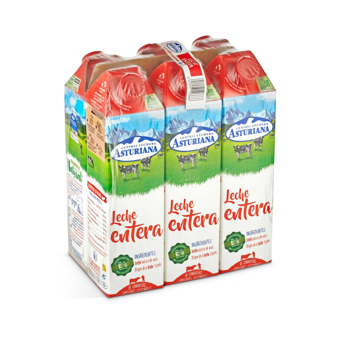 LECHE ASTURIANA ENT.BRICK 1L PACK DE 6