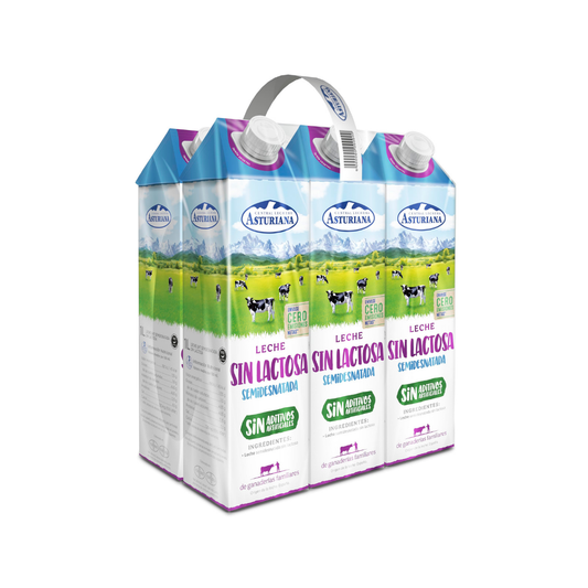 LECHE ASTURIANA S/LACT.SEMI.1L PACK DE 6