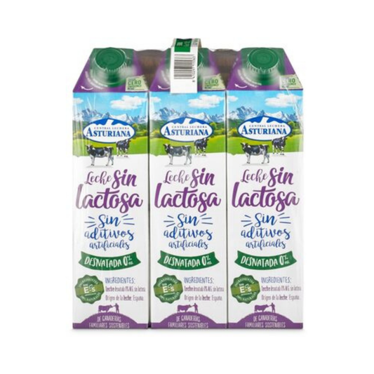 LECHE ASTURIANA S/LACT.DESNAT.1L PACK DE 6