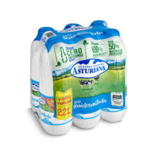 LECHE ASTURIANA SEMI BOT.2,2L PACK DE 6