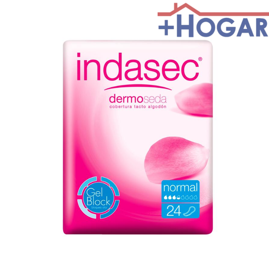8410520043661  INDASEC COMPRESA INCONTINENCIA NORMAL 24UD.DERMO SEDA