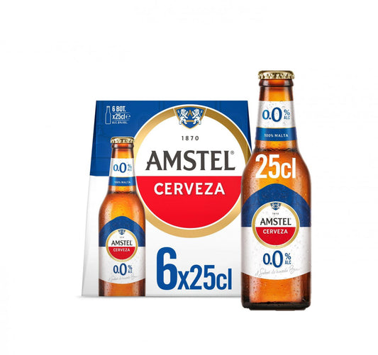 CERVEZA AMSTEL 0 0? PACK6X25CL