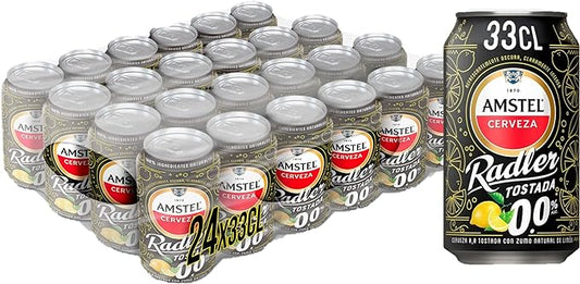 CERVEZA AMSTEL RADLER 0 0 TOSTADA PACK24X33CL