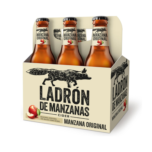 PACK DE 6 SIDRA LADRON DE MANZANA 25CL