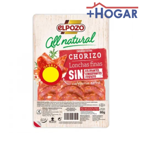 8410843035909  CHORIZO ALL NAT 1E 80G 14P