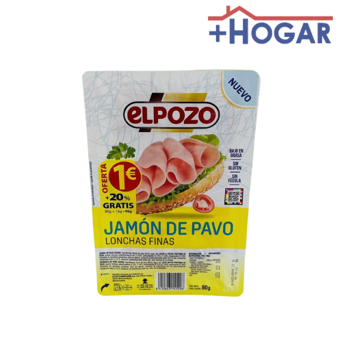 8410843151296  JAMON DE PAVO LONCHAS FINAS EL POZO