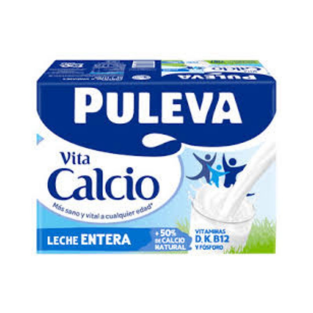 LECHE PULEVA CALCIO ENT.BRICK.1L PACK DE 6