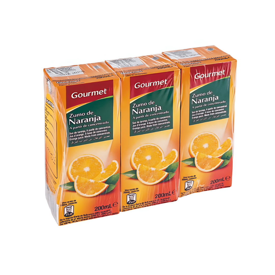 ZUMO DE NARANJA GOURMET PACK DE 6 200ML