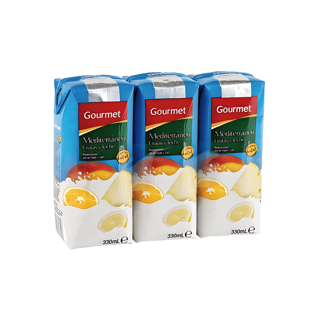 ZUMO GOURMET LECHE MEDI.330ML P-3