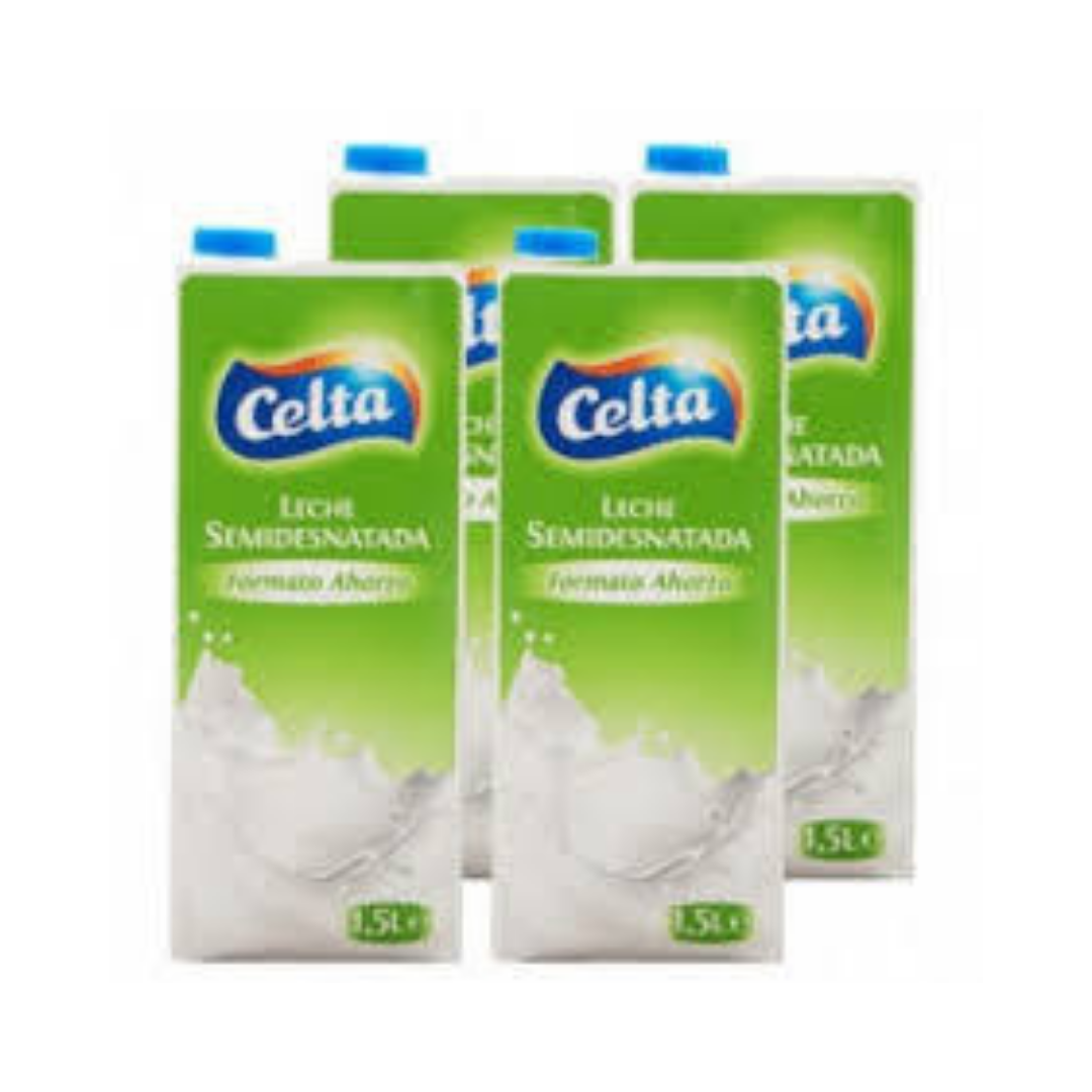 LECHE CELTA SEMI BRICK 1 5L PACK DE 4