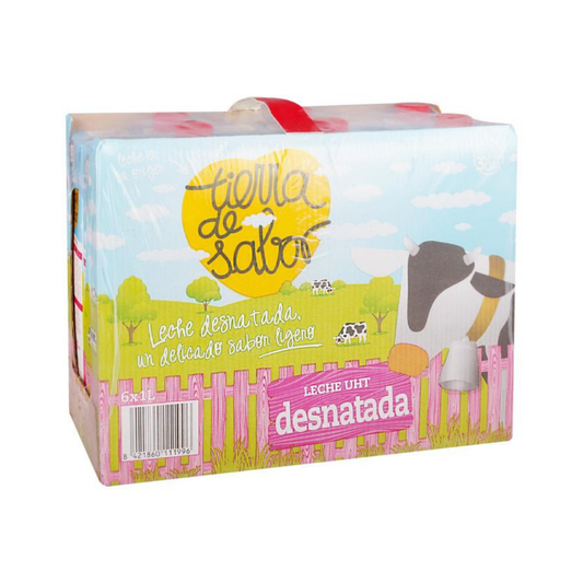 LECHE DESNATADA TIERRA DE SABOR PACK DE 6X1L