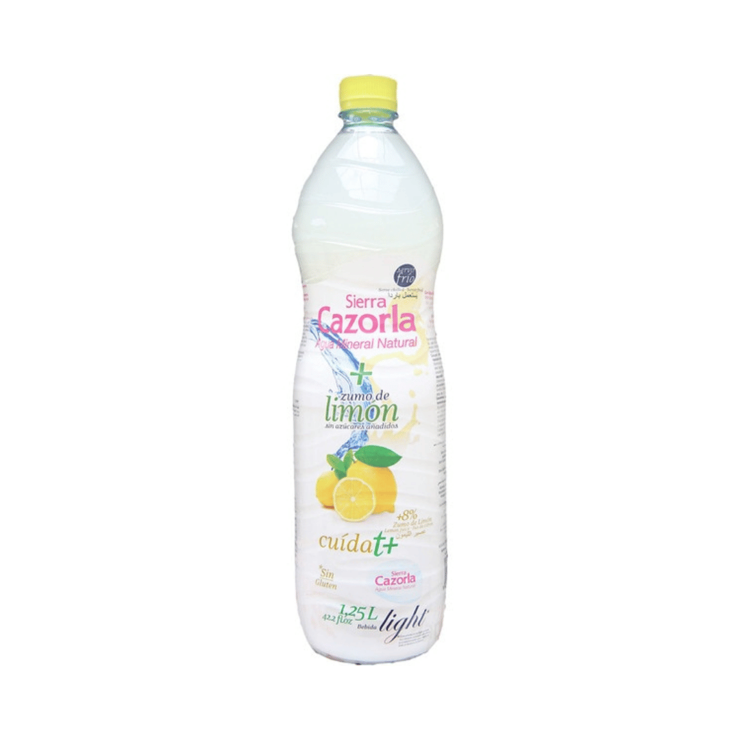 AGUA MINERAL CAZORLA + ZUMO DE LIMON 1.25L