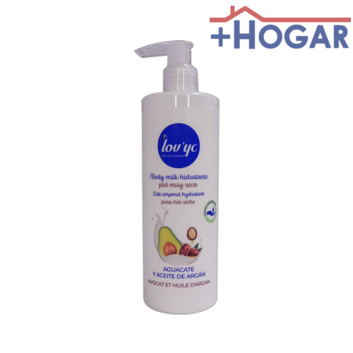 8437021720433   LOVYC BODY MILK 400ML.AGUACATE Y ACEITE ARGAN PIEL MUY SECA
