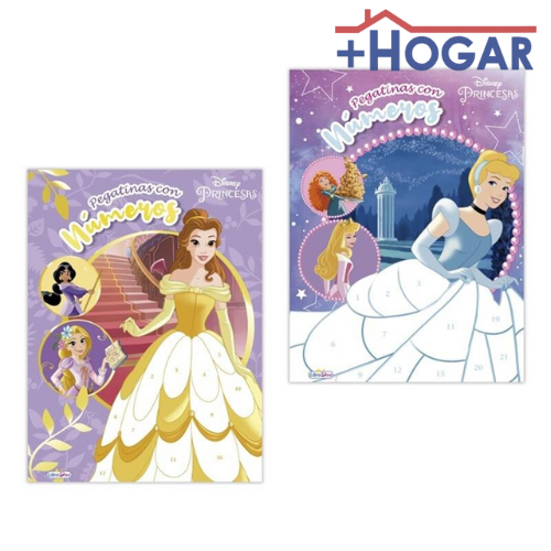 9788491207658  PEGATINAS CON NUMEROS PRINCESAS DISNEY