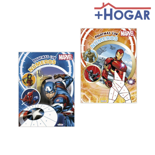 9788491207672  PEGATINAS CON NUMEROS MARVEL